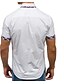 cheap Men&#039;s Shirts-Men&#039;s Daily Work Basic Plus Size Cotton Slim Shirt - Solid Colored / Color Block Patchwork Navy Blue / Short Sleeve / Summer