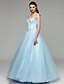 cheap Special Occasion Dresses-Ball Gown Strapless Floor Length Tulle Dress with Beading by TS Couture®