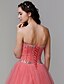 cheap Evening Dresses-Ball Gown Elegant Sparkle &amp; Shine Beaded &amp; Sequin Quinceanera Formal Evening Dress Sweetheart Neckline Sleeveless Floor Length Satin Tulle with Crystals 2021