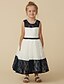 cheap Flower Girl Dresses-A-Line Tea Length Flower Girl Dress - Lace Sleeveless Jewel Neck with Sash / Ribbon