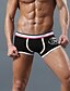 cheap Men&#039;s Exotic Underwear-Men&#039;s Print Boxers Underwear - Normal, Solid Colored Mid Waist Black White Yellow L XL XXL