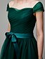 Χαμηλού Κόστους Φορέματα ειδικών περιστάσεων-Γραμμή Α Ώμοι Έξω Μακρύ Τούλι Χοροεσπερίδα / Επίσημο Βραδινό Φόρεμα με Ζώνη / Κορδέλα / Πλαϊνό ντραπέ με TS Couture®