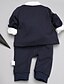 preiswerte Kleidersets für Babys (Jungen)-Baby Jungen Aktiv / Grundlegend Alltag Druck Langarm Standard Kleidungs Set Marineblau