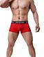 preiswerte Exotische Herrenunterwäsche-Herren Grundlegend Boxer - Normal, Solide Mittlere Taillenlinie Weiß Schwarz Rote M L XL