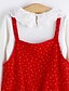 cheap Dresses-Toddler Girls&#039; Ruffle Polka Dot Long Sleeve Cotton Dress Red