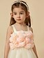 זול שמלות לילדות פרחים-מעטפת \ עמוד באורך  הברך שמלה לנערת הפרחים  שמלת נשף חמודה טול עם פרח מתאים 3-16 שנים