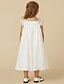 preiswerte Kleider für die Blumenmädchen-A-Linie Tee-Länge Blumenmädchenkleid Süßes Ballkleid Stretch Satin mit Plissee Fit 3-16 Jahre