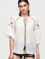 Χαμηλού Κόστους Γυναικεία Μπλουζάκια (Tops)-Γυναικεία Polo Βασικό - Βαμβάκι Μονόχρωμο / Φλοράλ Λευκό Ένα Μέγεθος / Καλοκαίρι