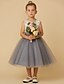 Χαμηλού Κόστους Λουλουδάτα φορέματα για κορίτσια-A-Line Knee Length Flower Girl Dress Cute Prom Dress Lace with Lace Fit 3-16 Years