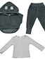 cheap Sets-Boys 3D Solid Colored Clothing Set Long Sleeve Basic Polyester Toddler