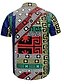 voordelige Herenoverhemden-Men&#039;s Daily Basic Shirt - Geometric Standing Collar Rainbow / Short Sleeve
