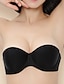 cheap Sexy Lingerie-Women&#039;s Wireless Strapless &amp; Multi-Way Padless 3/4 Cup Bras Solid Colored Dailywear Black Beige