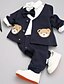 preiswerte Kleidersets für Babys (Jungen)-Baby Jungen Aktiv / Grundlegend Alltag Druck Langarm Standard Kleidungs Set Marineblau