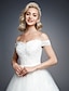 cheap Wedding Dresses-Engagement Formal Wedding Dresses Court Train Ball Gown Short Sleeve Off Shoulder Lace With Beading Appliques 2023 Bridal Gowns