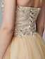 זול שמלות לאירועים מיוחדים-גזרת A סגנון חמוד שמלה סיום לימודים מסיבת קוקטייל קצר \ מיני ללא שרוולים לב (סוויטהארט) תחרה עם פרטים מקריסטל 2024