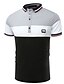 preiswerte Polo-Shirts für Herren-Herrn Einfarbig Arbeit Polo, Hemdkragen Weiß / Kurzarm