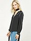cheap Women&#039;s Blouses &amp; Shirts-Women&#039;s Daily Plus Size Blouse - Solid Colored Shirt Collar Black