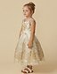 cheap Flower Girl Dresses-Princess Knee Length Flower Girl Dress Wedding Cute Prom Dress Lace with Belt Fit 3-16 Years