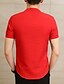 economico Camicie da uomo-Per uomo Camicia Tinta unita Plus Size Manica corta Per uscire Top Stoffe orientali Colletto Mao Nero Grigio Rosso