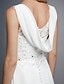 Χαμηλού Κόστους Νυφικά Φορέματα-Γραμμή Α Φορεματα για γαμο Λαιμόκοψη V Μακρύ Σιφόν Δαντέλα Κανονικοί ιμάντες Sexy με Χάντρες Διακοσμητικά Επιράμματα Κουμπί 2020 / Όμορφη Πλάτη
