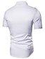 cheap Men&#039;s Shirts-Men&#039;s Shirt Solid Colored Embroidered Short Sleeve Holiday Tops Streetwear Military White Black Wine