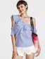billige Bluser og skjorter til kvinner-Løse skuldre / Enskuldret T-skjorte Dame - Ensfarget Ut på byen