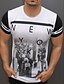 cheap Men&#039;s Tees &amp; Tank Tops-Men&#039;s Daily Going out Active / Exaggerated Cotton T-shirt - Letter Print Round Neck White / Short Sleeve