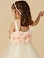 cheap Flower Girl Dresses-Sheath / Column Knee Length Flower Girl Dress Cute Prom Dress Tulle with Flower Fit 3-16 Years