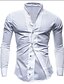 cheap Men&#039;s Shirts-Men&#039;s Daily Weekend Basic Cotton Slim Shirt - Solid Colored White / Stand / Long Sleeve / Spring