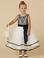 cheap Flower Girl Dresses-A-Line Tea Length Flower Girl Dress Pageant &amp; Performance Cute Prom Dress Lace with Sash / Ribbon Fit 3-16 Years