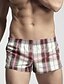 cheap Men&#039;s Exotic Underwear-Men&#039;s Normal Boxers Underwear - Print, Plaid Mid Waist Red L XL XXL