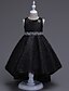 cheap Dresses-Kids Little Girls&#039; Dress Solid Colored Party Holiday Black Blue Red Knee-length Sleeveless Cute Sweet Dresses Summer Regular Fit