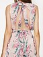 cheap Women&#039;s Jumpsuits &amp; Rompers-Women&#039;s Romper Floral Crew Neck Work Straight Sleeveless White S M L