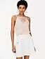 billige Tanktoppe og camisole til kvinder-Med stropper Dame - Ensfarvet Basale Tank Tops Beige / Blonde