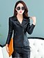cheap Women&#039;s Furs &amp; Leathers-Women&#039;s Daily Street chic Short Leather Jacket, Contemporary Notch Lapel Long Sleeve PU Black / Orange