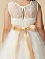 cheap Flower Girl Dresses-Princess Ankle Length Flower Girl Dress Wedding Cute Prom Dress Lace with Sash / Ribbon Fit 3-16 Years