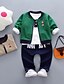 cheap Baby Boys&#039; Clothing Sets-Baby Boys&#039; Basic Daily Print Long Sleeve Regular Clothing Set Green / Toddler