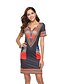 cheap Women&#039;s Dresses-Women&#039;s 2020 Black / Red Blue Dress Basic Summer Daily Sheath Geometric S M High Waist