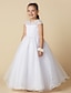 preiswerte Kleider für die Blumenmädchen-Ballkleid Knöchellänge Blumenmädchenkleid Hochzeit Süßes Ballkleid Spitze mit Perlenstickerei Fit 3-16 Jahre