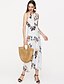 cheap Women&#039;s Dresses-Women&#039;s Maxi Dress - Sleeveless Floral Backless Print Summer Strap Holiday Floral White S M L XL