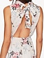 cheap Party Dresses-Women&#039;s Maxi Sheath Dress - Sleeveless Floral Summer Off Shoulder Street chic Holiday Weekend Slim High Waist Backless White S M L / Sexy