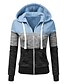 cheap Women&#039;s Hoodies &amp; Sweatshirts-Women&#039;s Slim Hoodie - Color Block Black S