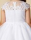 Χαμηλού Κόστους Λουλουδάτα φορέματα για κορίτσια-Βραδινή τουαλέτα Μέχρι τον αστράγαλο Φόρεμα για Κοριτσάκι Λουλουδιών Γάμου Χαριτωμένο φόρεμα χορού Δαντέλα με Χάντρες Κατάλληλο 3-16 ετών
