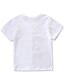 billiga T-shirts och skjortor för pojkar-Småbarn Pojkar Aktiv Grundläggande Dagligen Helgdag Enfärgad Tryck Tryck Kortärmad Normal T-shirt Vit