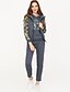cheap Women&#039;s Two Piece Sets-Women&#039;s Set Wine Blue Gray Geometric Long Sleeve Casual Daily Chinoiserie Hooded Fall Winter