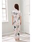 halpa Pyjamat ja oloasut-Naisten Nelikulmainen kaula-aukko Puvut Yöpuvut - Geometrinen, Painettu