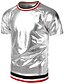 billige T-skjorter og singleter til herrer-Rund hals T-skjorte Herre - Ensfarget Gatemote / Punk &amp; Gotisk Klubb Gull / Kortermet