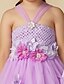 cheap Flower Girl Dresses-Princess Floor Length Flower Girl Dress - Polyester / Tulle Sleeveless Strap with Flower by LAN TING BRIDE®