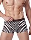 cheap Men&#039;s Exotic Underwear-Men&#039;s Basic Sexy Boxers Underwear - Normal, Houndstooth Mid Waist Black Light Brown Blue L XL XXL