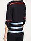 abordables Tops de tallas grandes-Mujer Camiseta A Cuadros Cuadrícula Escote en Pico Tops Corte Ancho Azul Piscina Negro Blanco